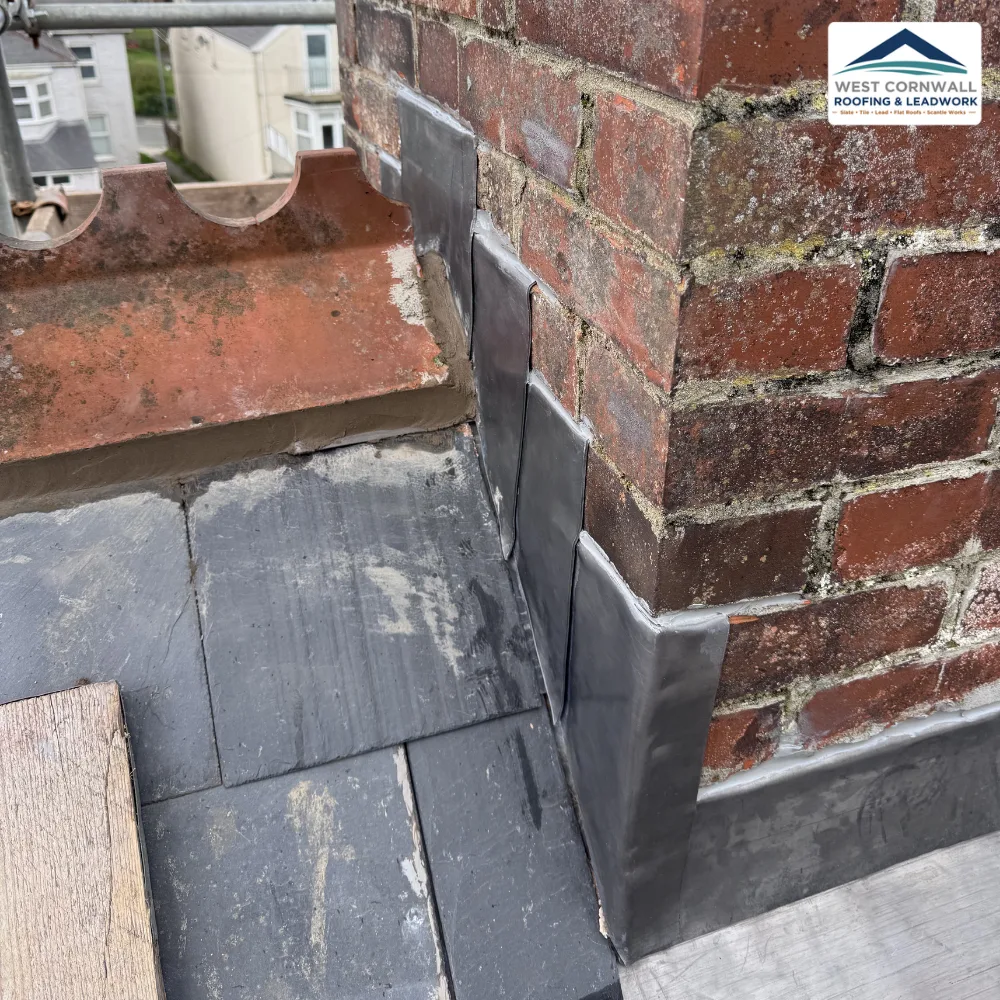 Chimney Leadwork Re-Formed, West Cornwall