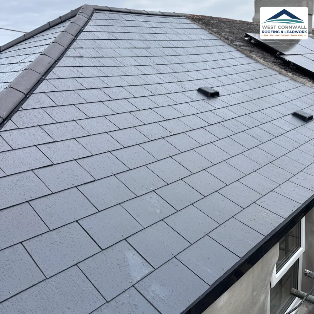 Re-slated pitch with slate vents